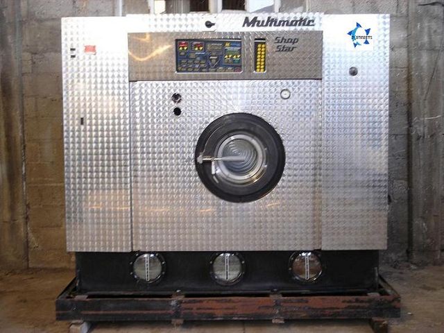 lavadora de seco marca multumatic ancho 2,19.5cm alto 2,50cm largo 1,74cm capacidad 55 lbs de discos